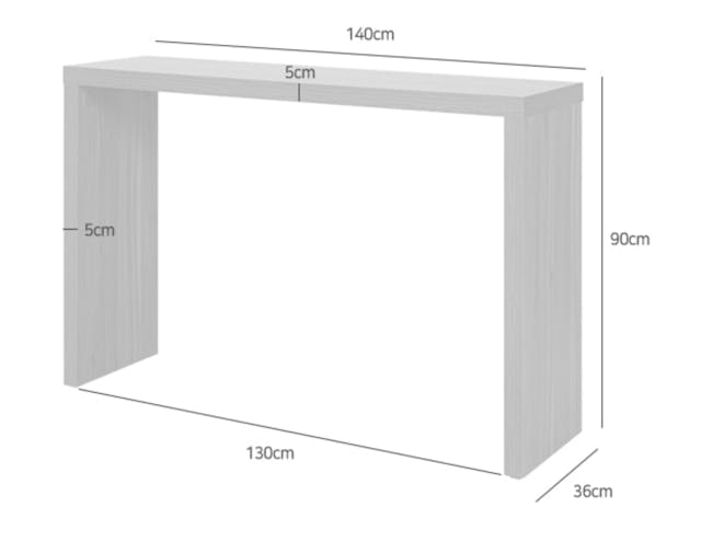 Fikk Console Table 1.4m - White - 10