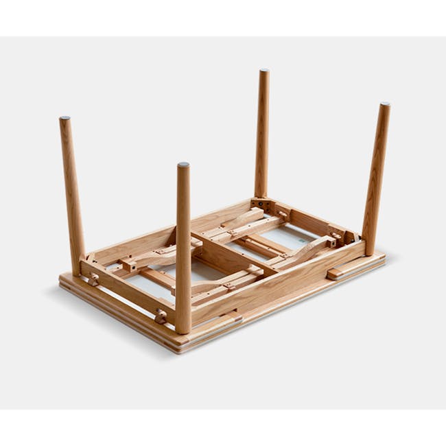 Fidela Extendable Dining Table 0.9m-1.5m (Sintered Stone) - 11 - Wooden frame, minimalist design, natural wood finish