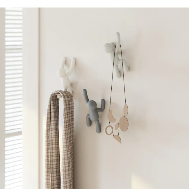 Buddy Wall Hook - Grey (Set of 3) - 2