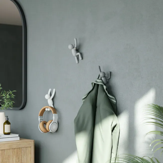 Buddy Wall Hook - Grey (Set of 3) - 7