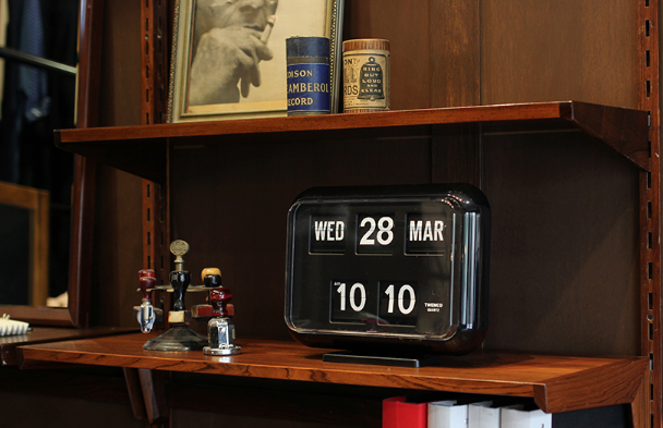 TWEMCO Big Calendar Flip Wall Clock Black, TWEMCO Retro Clocks HipVan