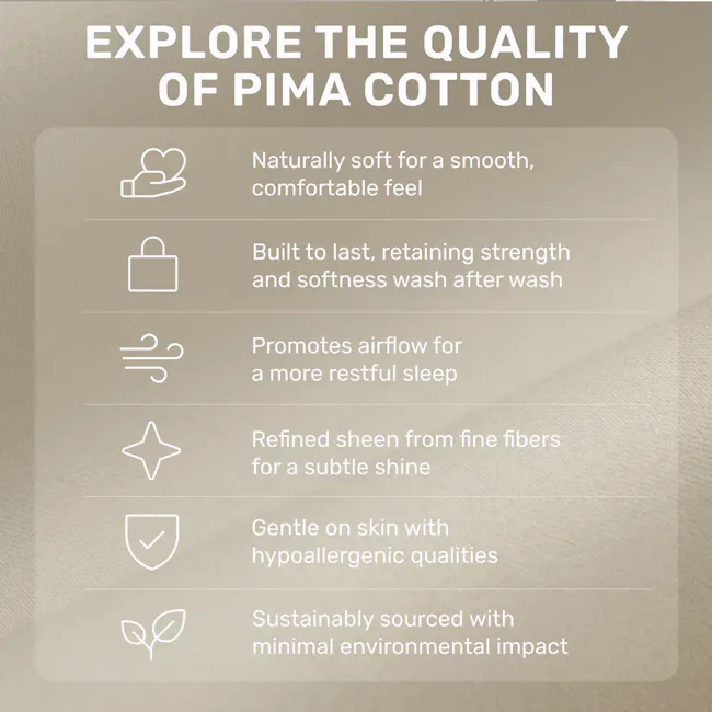 Pima Cotton Full Bedding Set - Taupe (4 Sizes) - 4