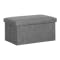 Domo Foldable Storage Bench Ottoman - Grey