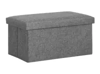 Domo Foldable Storage Bench Ottoman - Grey