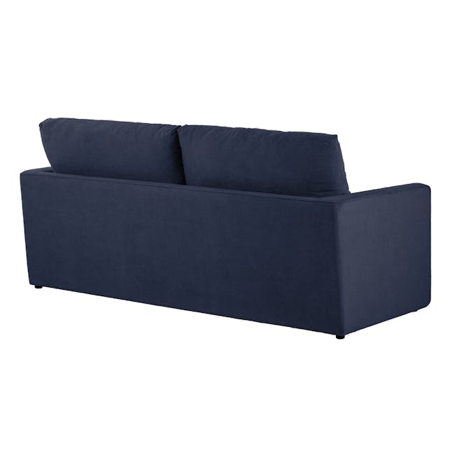 Ashley 3 Seater Sofa in Navy with Lowell Lounge Chair in Silver - 5