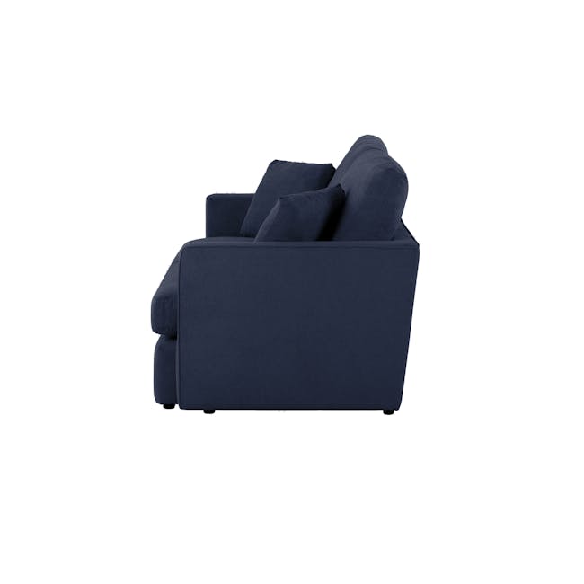 Ashley 3 Seater Sofa in Navy with Lowell Lounge Chair in Silver - 6