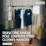 HOUZE Telescopic Stainless Steel Clothes Hanger - Black (2 Sizes) - 4