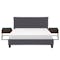 Hank King Bed in Hailstorm with 2 Weston Bedside Tables