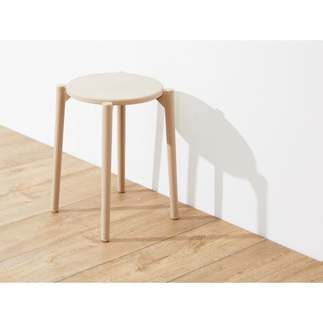 Olly Pastel Stackable Stool - Taupe - 4