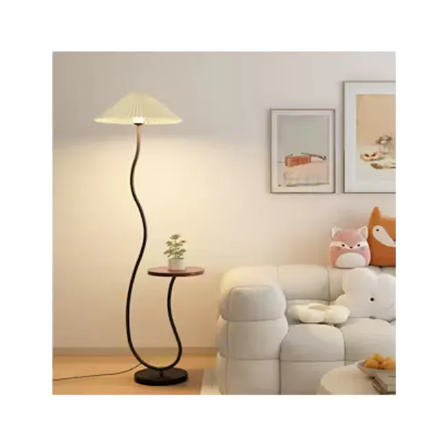 Freely Floor Lamp with Side Table - Black - 7