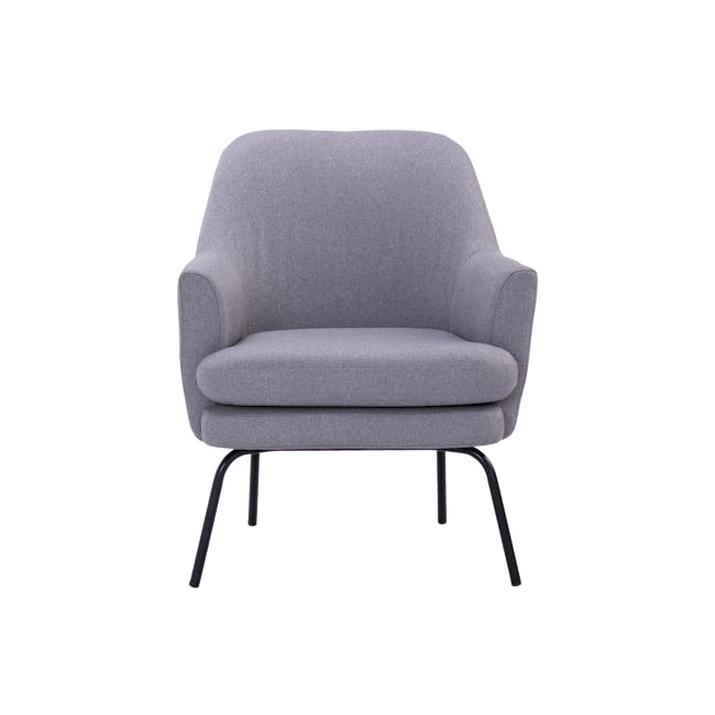 Lucian Lounge Chair - Pewter Grey (Fabric) - 0