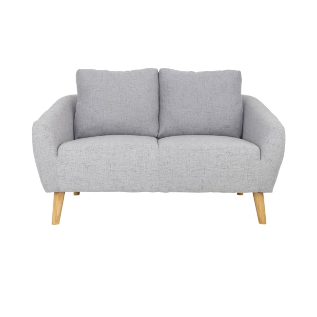 Hana 2 Seater Sofa with Hana Armchair - Light Grey - 11