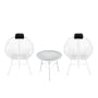 Acapulco 3-Piece Outdoor Side Table Set - White - 0