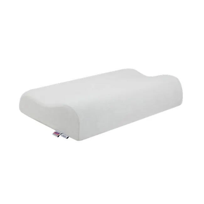 MaxCoil Alfa Contour Memory Foam Pillow - 3 - White cushion, minimalist design, soft texture, ergonomic shape, comfortable