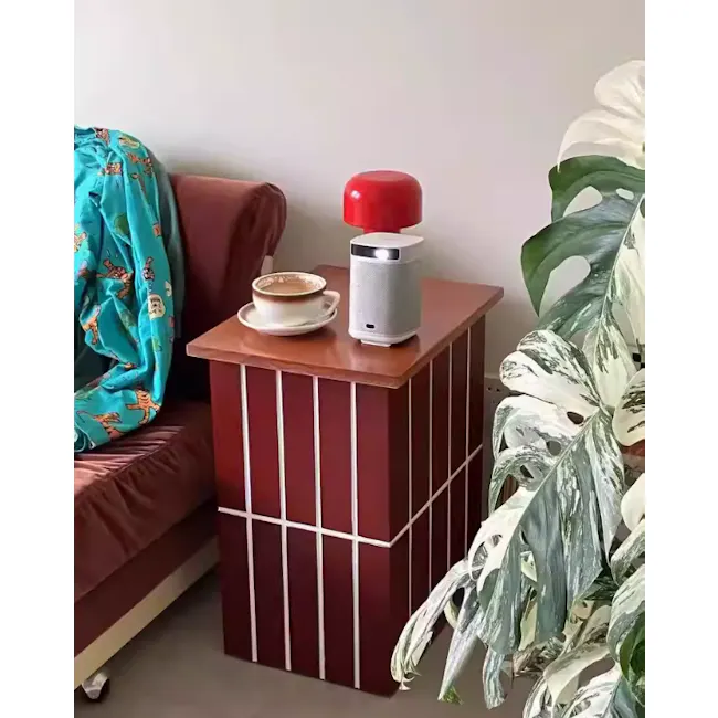 Bridgette Storage Side Table - Brick Red - 9