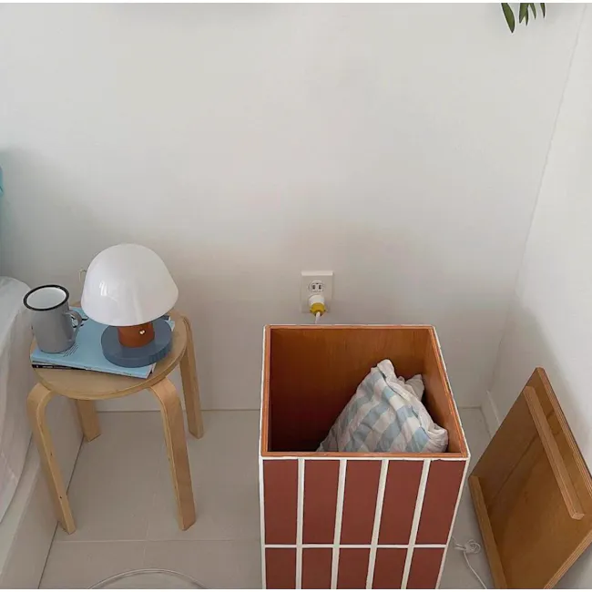 Bridgette Storage Side Table - Brick Red - 3