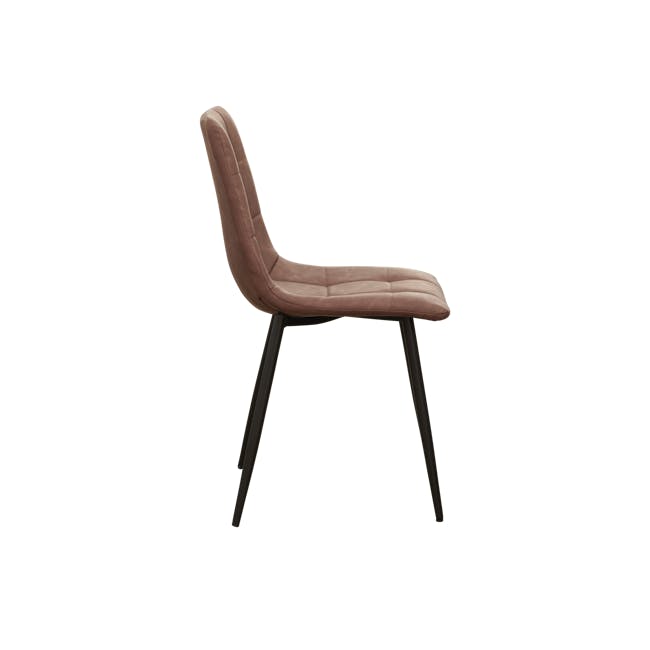 Friska Dining Chair - Saddle Brown (Faux Leather) - 3