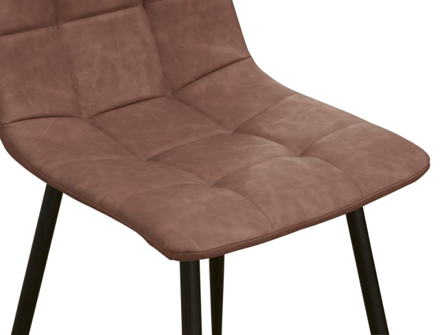 Friska Dining Chair - Saddle Brown (Faux Leather) - 5