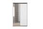 Lorren Sliding Door Wardrobe 2 with Mirror - Matte White, White Oak - 7