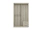 Lorren Sliding Door Wardrobe 2 with Mirror - Matte White, White Oak - 8