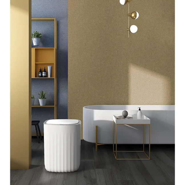 Yubin Nordic Oval Sensor Bin 12L - White - 11