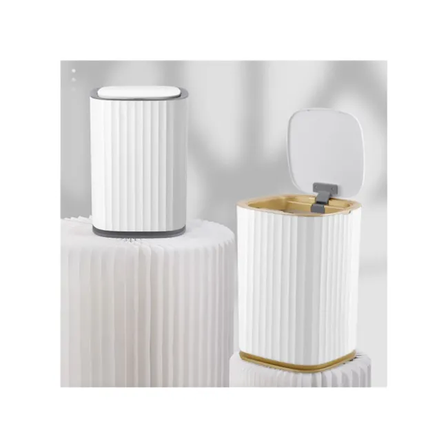 Yubin Nordic Oval Sensor Bin 12L - White - 2
