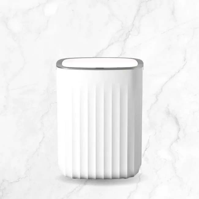 Yubin Nordic Oval Sensor Bin 12L - White - 8