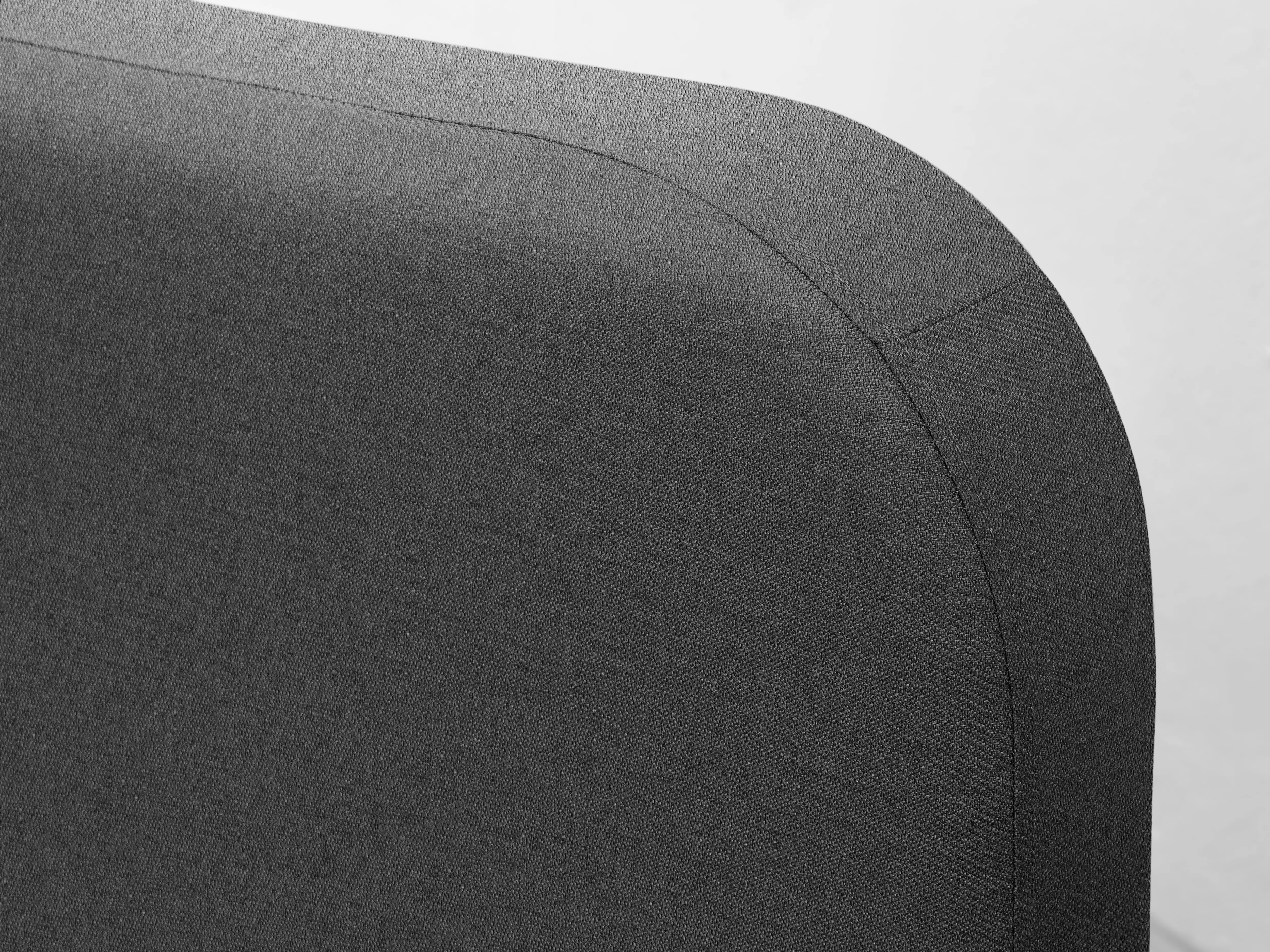 Nolan Single Bed - Hailstorm - 9 - Black fabric texture, Seamless design, Structured appearance, Fine weave pattern