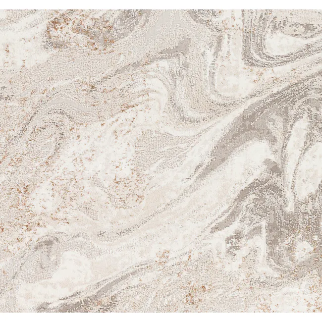 Cosmo Low Pile Rug - Sand (3 Sizes) - 5 - Elegant marbled texture, Rustic stone pattern, Abstract floral design, Creamy