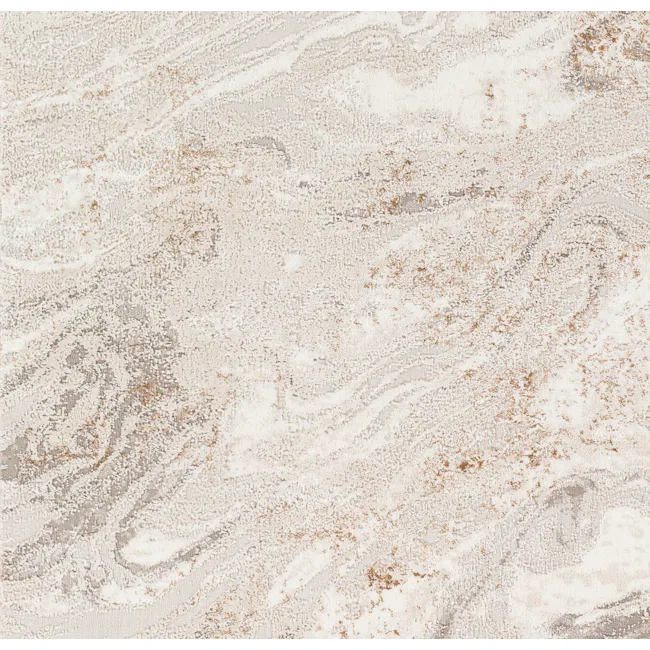 Cosmo Low Pile Rug - Sand (3 Sizes) - 4 - Marble-like texture with earthy tones, Abstract pattern with organic shapes, Cream
