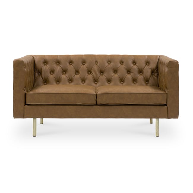 Cadencia 2 Seater Sofa - Tan (Faux Leather) - 13