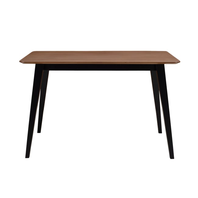 Ralph Dining Table 1.2m - Black, Cocoa with 4 Jake Dining Chairs in Carbon - 1