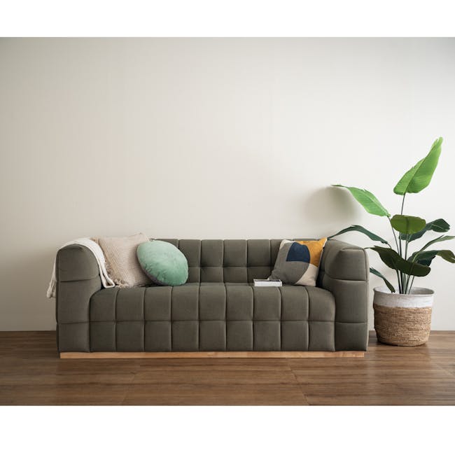 Moma 3 Seater Sofa - Dark Olive (Pet Friendly) - 2