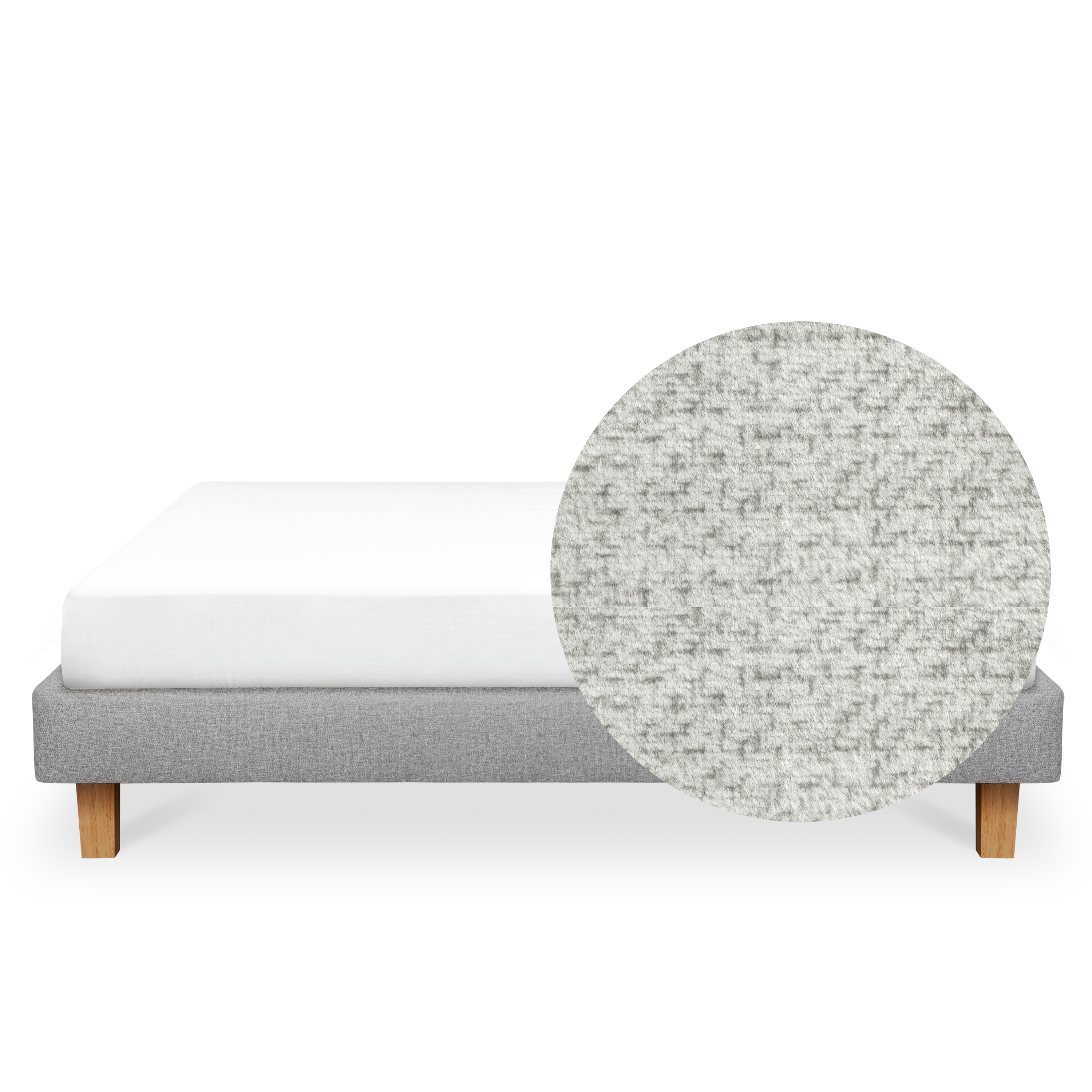 ESSENTIALS King Divan Bed - Linen (Pet Friendly)