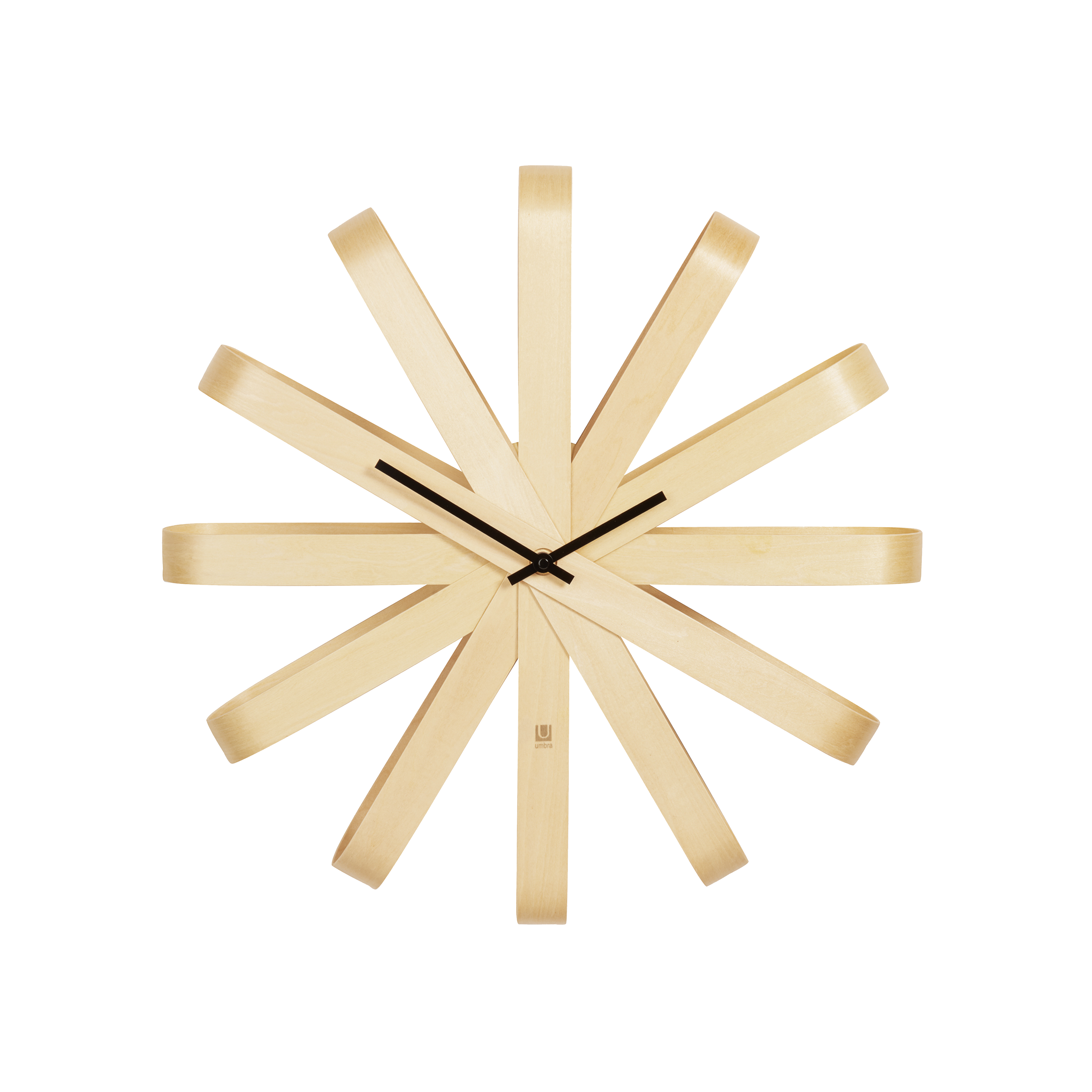 Ribbon Wall Clock Black, Umbra Home Accents HipVan