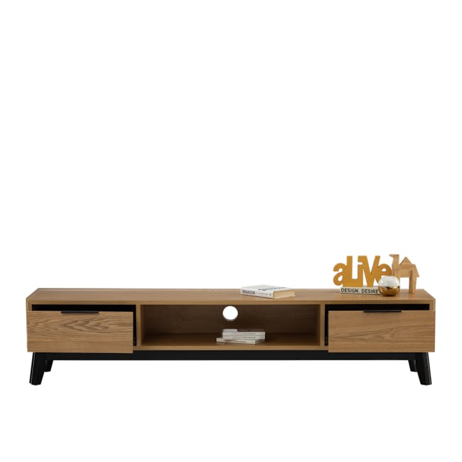 Malton TV Console 1.8m - Oak - 4