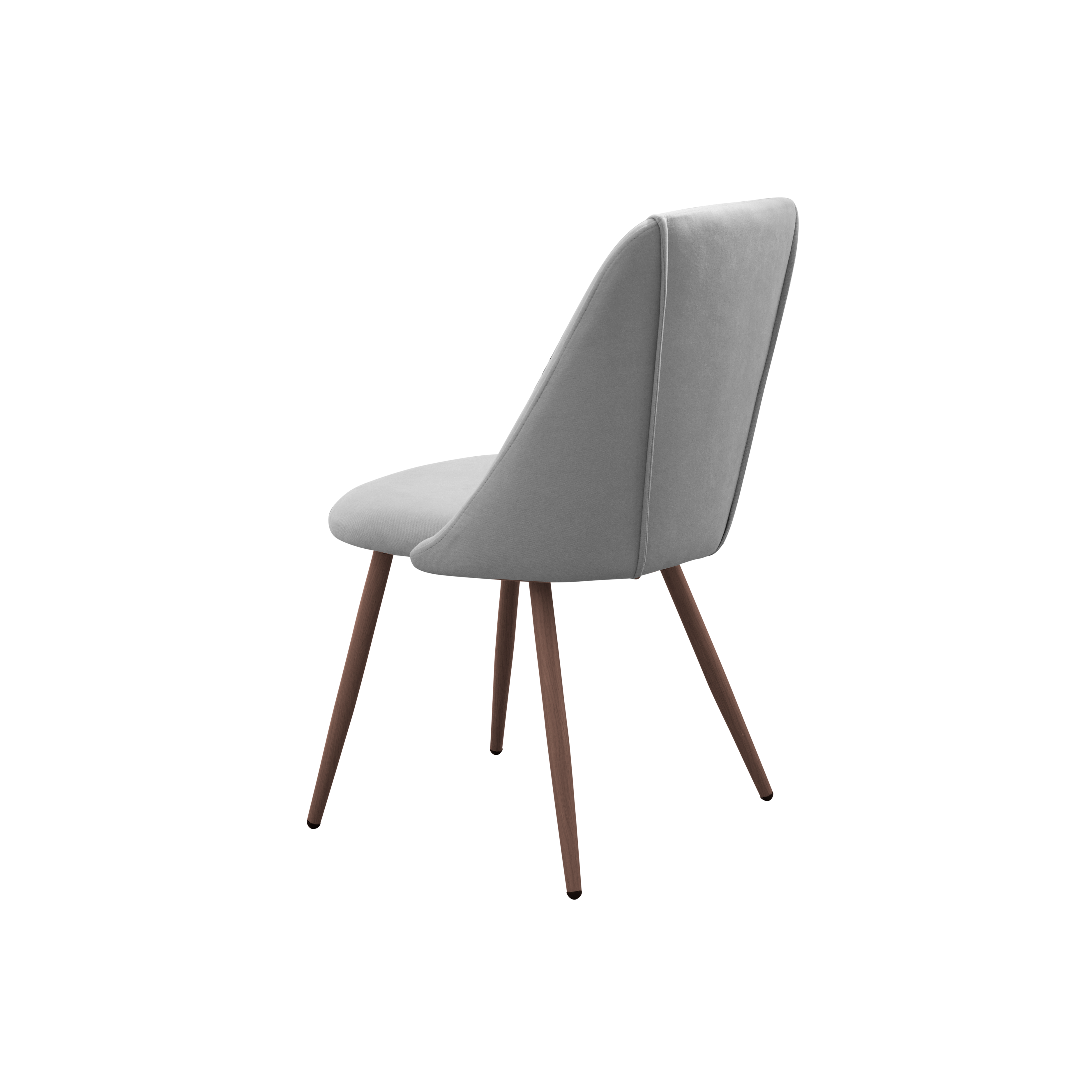 Lana Dining Chair Walnut, Elephant Grey (Fabric), Lana by HipVan HipVan