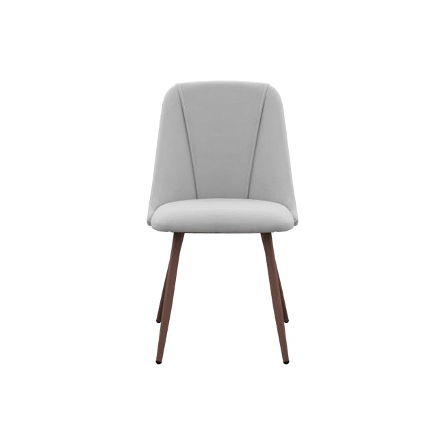 Lana Dining Chair - Walnut, Elephant Grey (Fabric) - 3