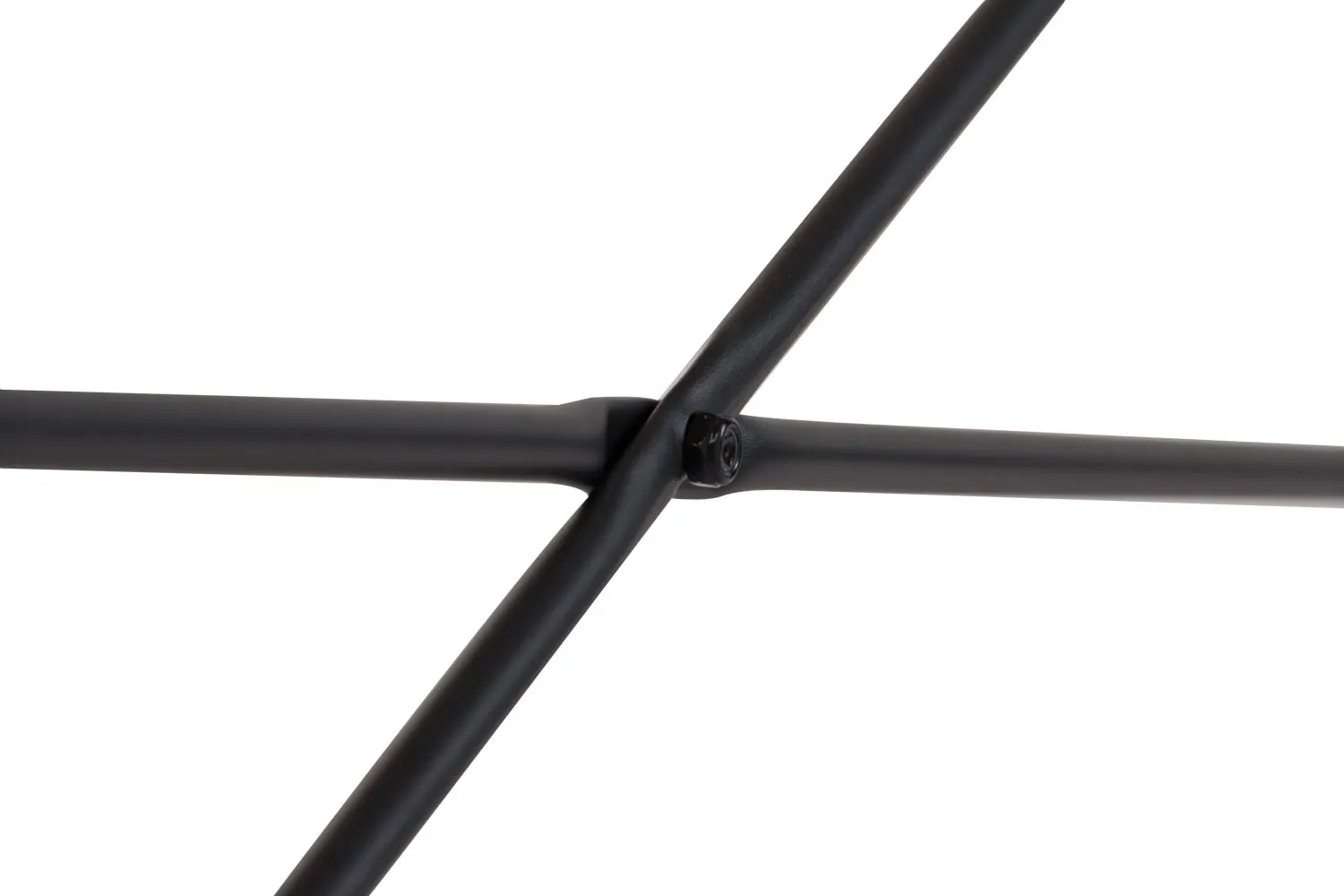 Bradford Study Console Table 1m - Black, Oak - 10 - Black metal frame, crossbar, bolt, structural support, industrial