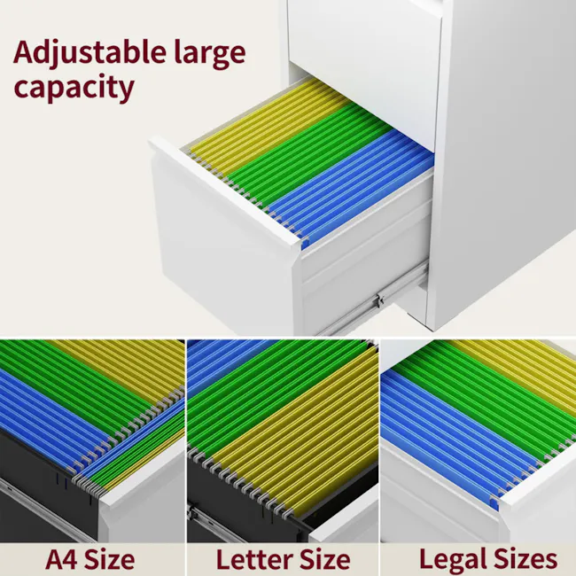 Filex 2-Drawer Vertical Filing Cabinet - White - 8