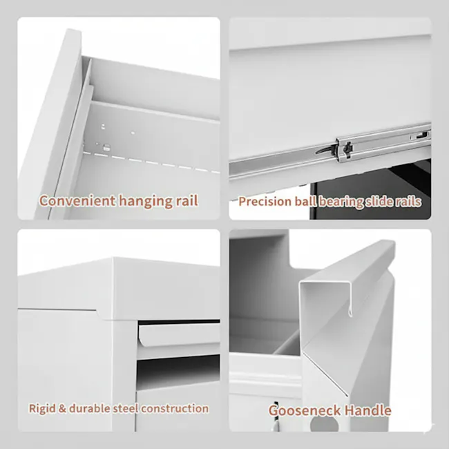 Filex 2-Drawer Vertical Filing Cabinet - White - 11