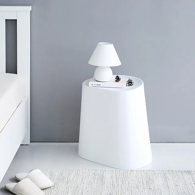 Poly Stackable Stool / Side Table - White - 9