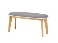 Harold Bench 1m - Natural, Light Grey
