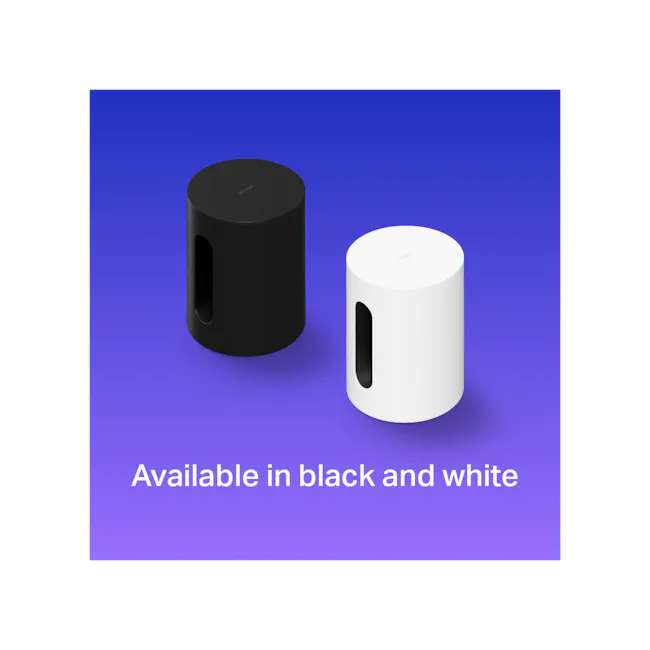Sonos Sub Mini - White - 2 - Smart speakers in black and white colors, Dual color smart speaker design, Black and white