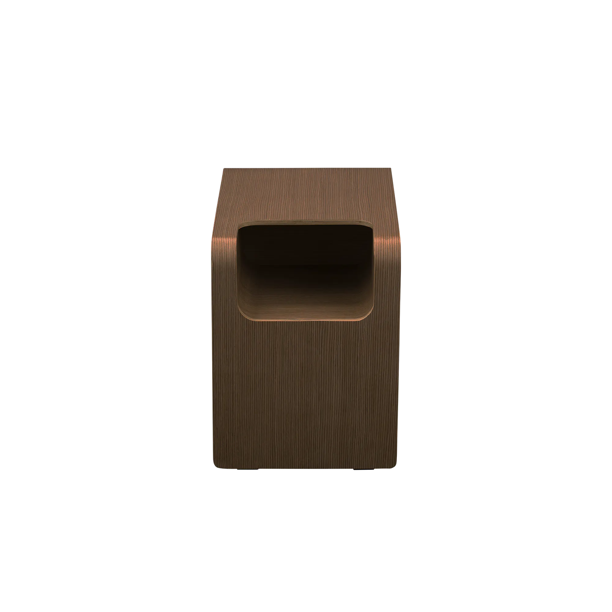 Jude Reversible Coffee / Side Table - Walnut - 16 - Brown textured surface, rectangular box, minimalist design, modern