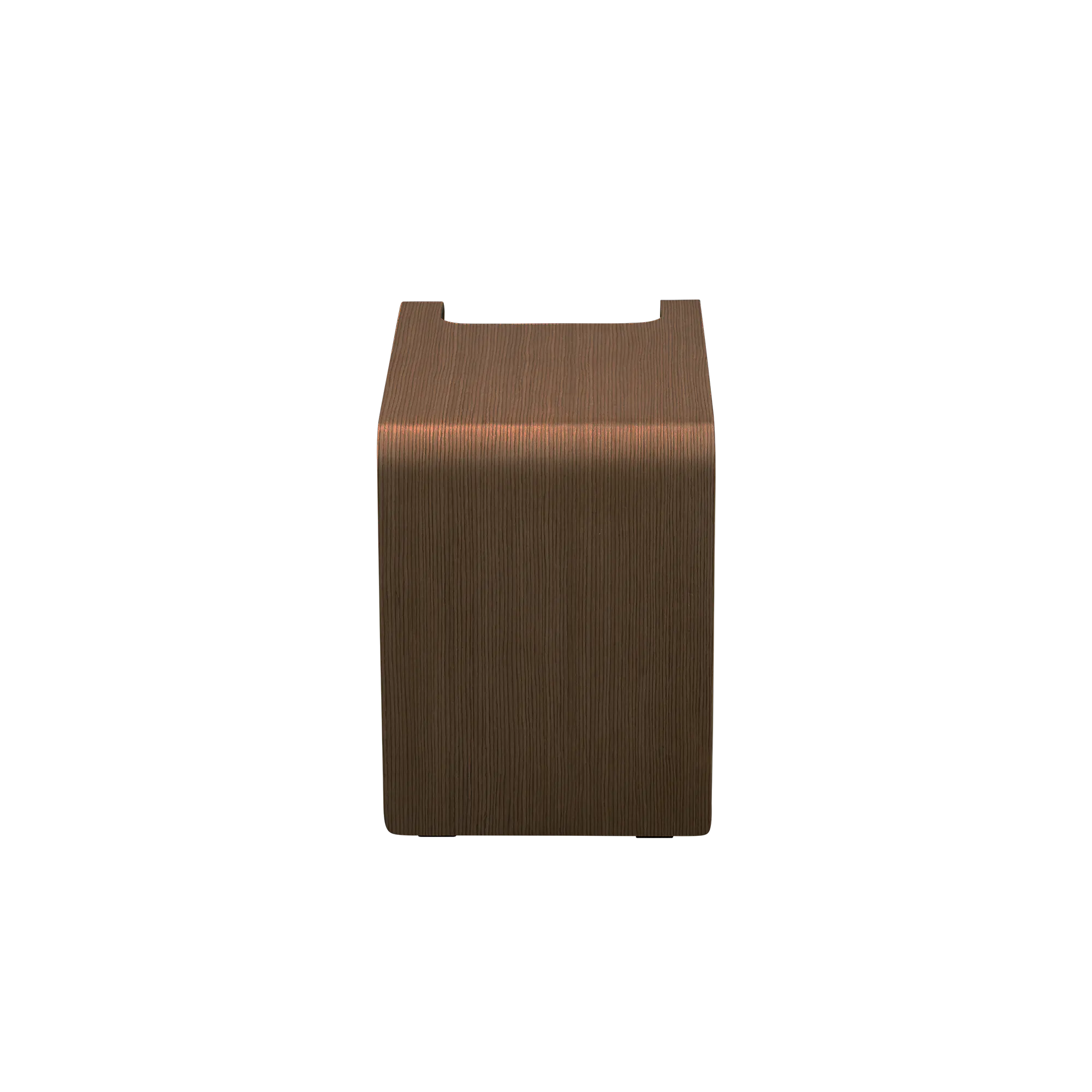 Jude Reversible Coffee / Side Table - Walnut - 12 - Brown textured surface, vertical lines, metallic sheen, glossy finish