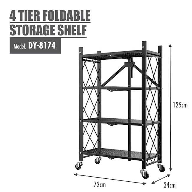 HOUZE SLIM 4 Tier Foldable Storage Shelf - 10