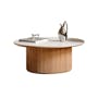 Gael Round Coffee Table 0.85m - Oak (Sintered Stone) - 0