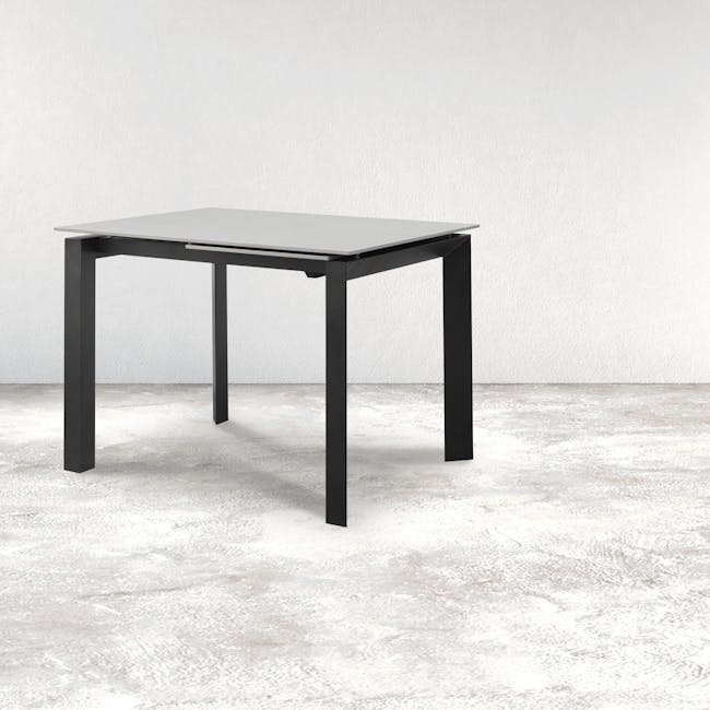 Agnes Extendable Dining Table 1.1m-1.6m - Meteor Black (Sintered Stone) - 1