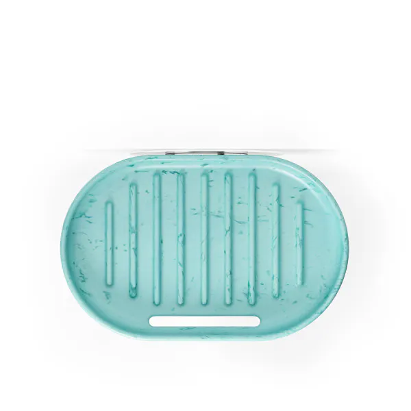 Material and/or texture close-up of Nami Adhesive Soap Dish - Ocean Blue